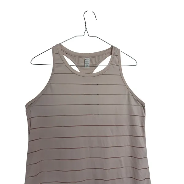 Athleta Pink Striped‎ Mesh Racerback Activewear Tank Top Womens Medium RN 54023 - Image 3