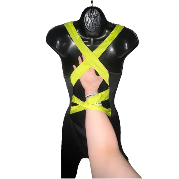 Xl Women's Workout Bodysuit Black and Lime Green. Tank Top Long Legged. Spandex - Image 3