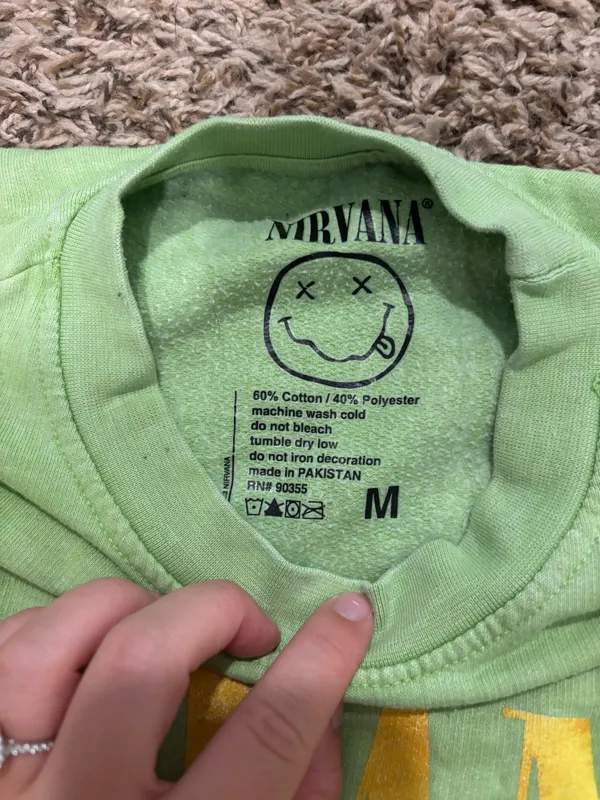 Nirvana sweatshirt Green Size M - Image 3