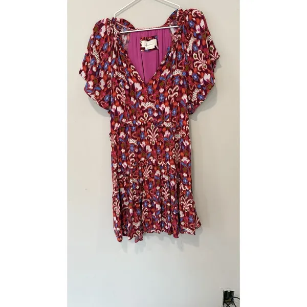 Anthropologie Robin Tiered Fresh Floral Floral Dress Size Small 1790 - Image 3