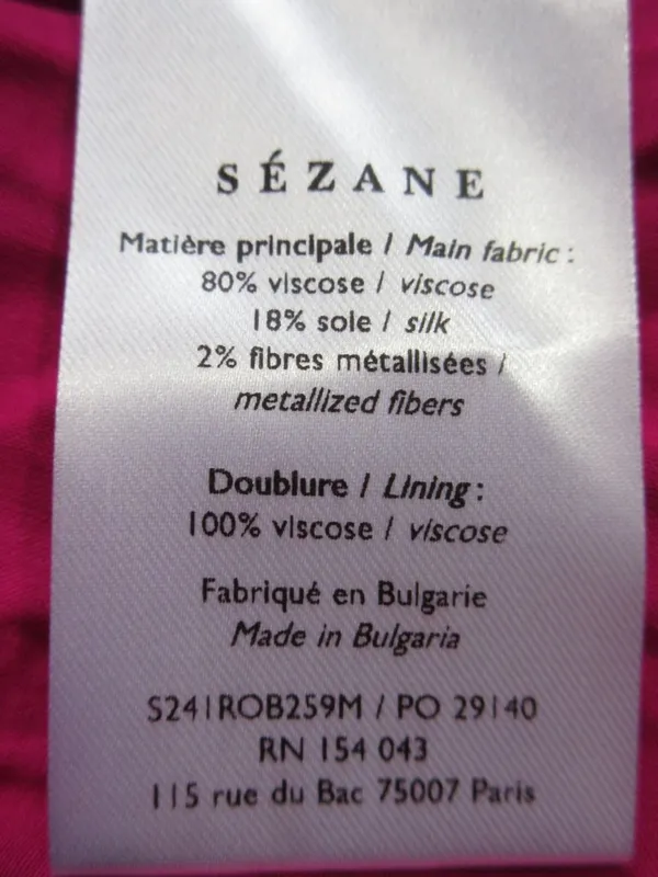 NWT Sezane Titania in Helena Fuchsia Pink Maxi Tank Dress 36 / US 4 - Image 11