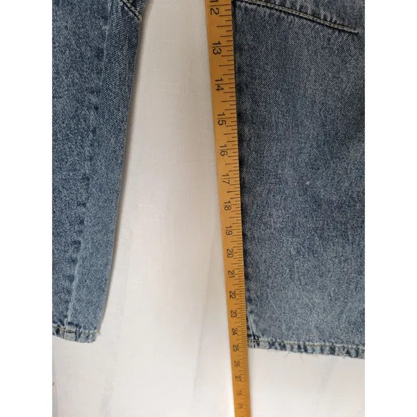 Rewash Women's Barrel Blue Denim Jeans Low Rise Medium Wash 5-Pocket Size 29 - Image 9