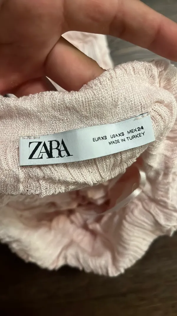 ZARA Wrinkle Effect Off The Shoulder Top - Image 3