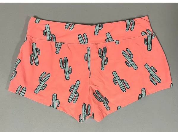 Orange Neon Cactus Graphic Sweats Sweatshorts Shorts Bottoms Size M 🏜🌵✨ - Image 2