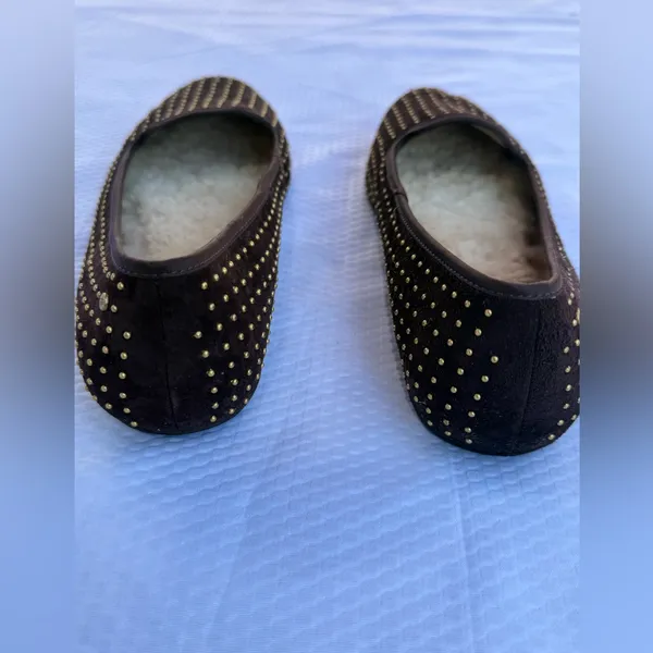 UGG Women's brown Slippers with Gold studs . - Image 3