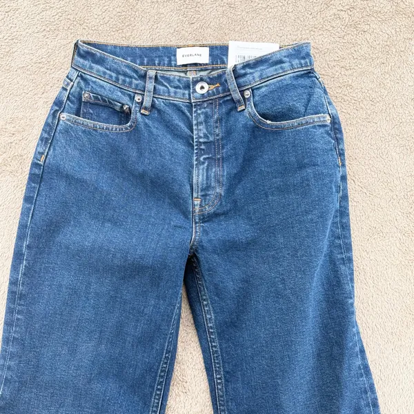 Everlane The 90s Forever Jean High Rise Straight Leg Blue Denim 26R NEW - Image 5