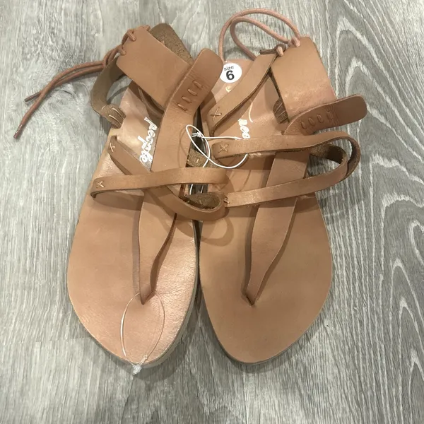 Free People Vacation Day Brown Wrap Sandals Size 6 - Image 2