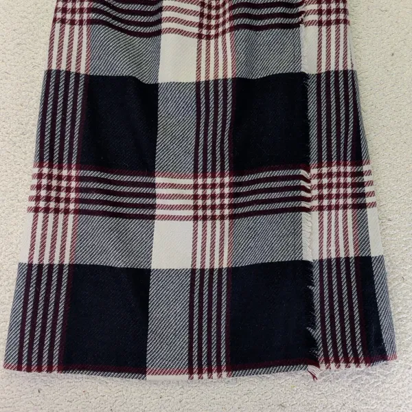 Vintage Plaid Wool Skirt Faux‎ Wrap Midi Long Maxi Skirt Women Size 12 A Line - Image 4