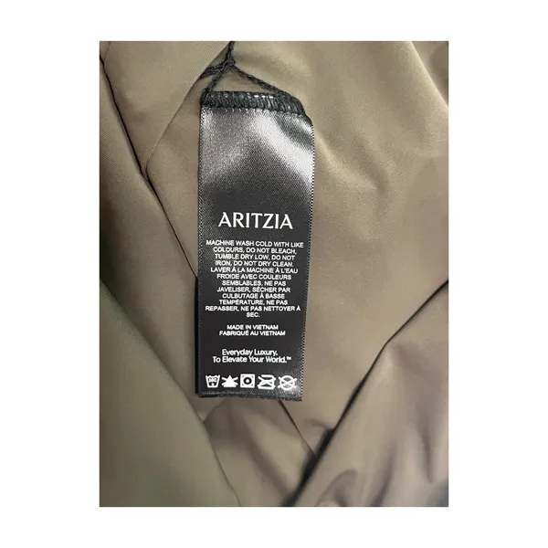 Wilfred Aritzia Top Womens Small Green Ruched Asymmetrical Fitted Modern Sexy - Image 7