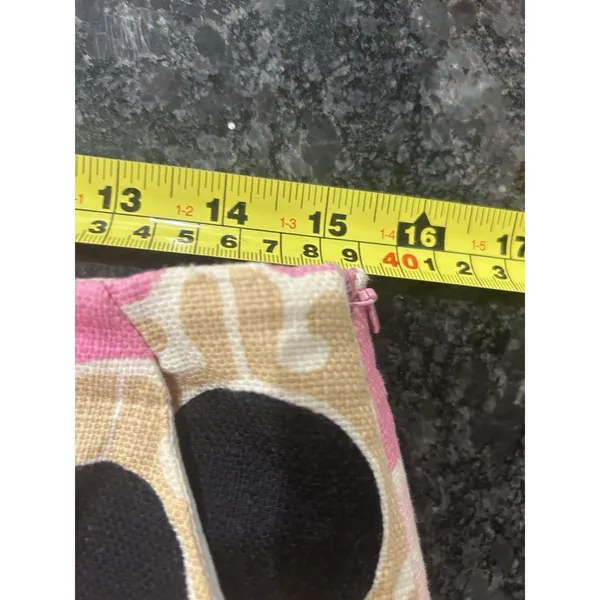 LILLY PULITZER Skirt Sz 6 Pink Tan Black Medallion Print Lined Zip Preppy Beach - Image 3