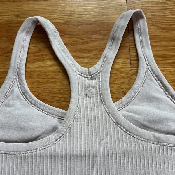 Lululemon Pale Pink Ribbed Sports Bra/Tank - Image 4