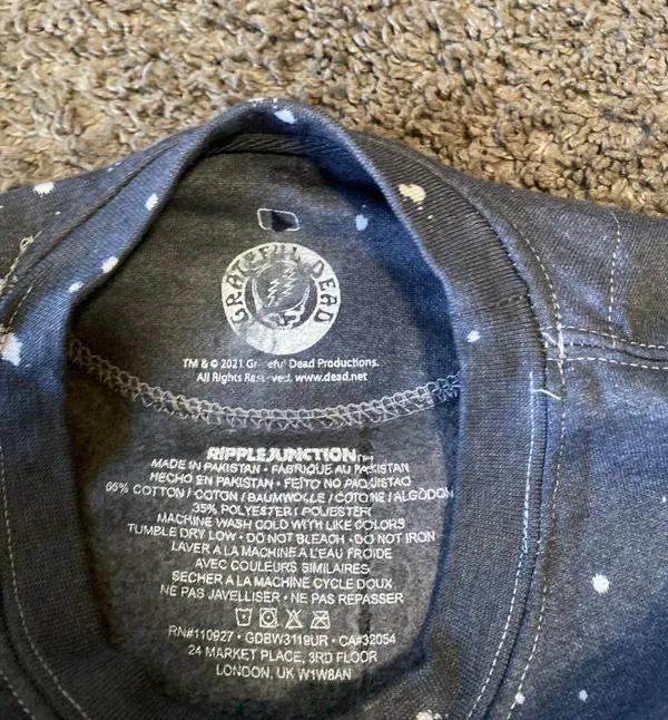 Urban Outfitters Grateful Dead Bleach Sweatshirt Small - Image 5