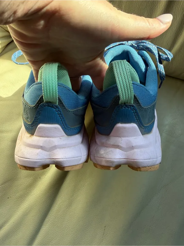 HOKA Anacapa Breeze Low Women’s 6 Blue Pink Trail Hiking Vibram Megagrip Outdoor - Image 4