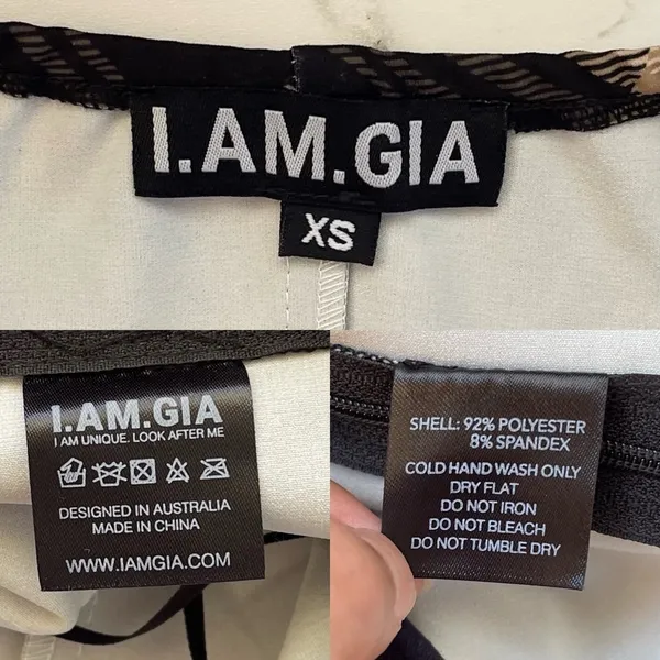 I.AM.GIA Carmel Top Black Check Plaid Halter-Tie Puff Sleeve XS‎ EUC - Image 4