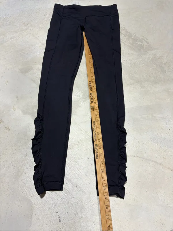 Lululemon cinched bottom black leggings 6 - Image 3