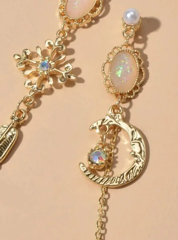 UB Moon Earrings Gold - Image 5