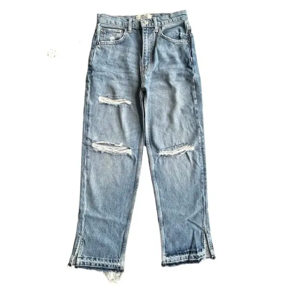 Free Free People High-Waist Lita Distressed Jeans NWT - Image 3