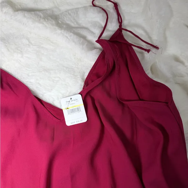 Free People Deep Red Camisole Top - Image 5