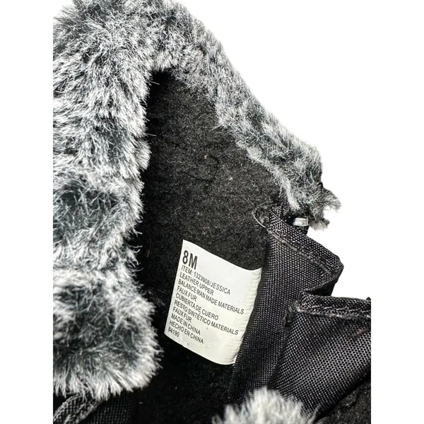 KHOMBU Jessica All Weather Faux Fur Cuff Ankle Boots Black Suede Leather 8 - Image 8