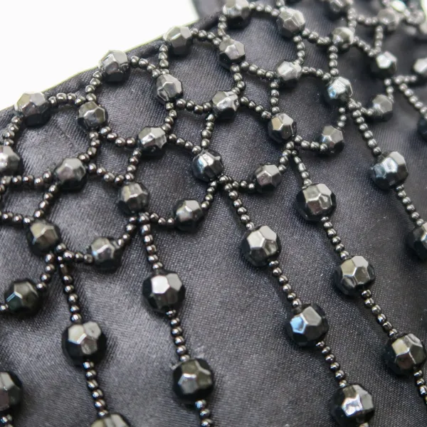 Vintage Y2K Black Beaded Mini Bag - Image 7