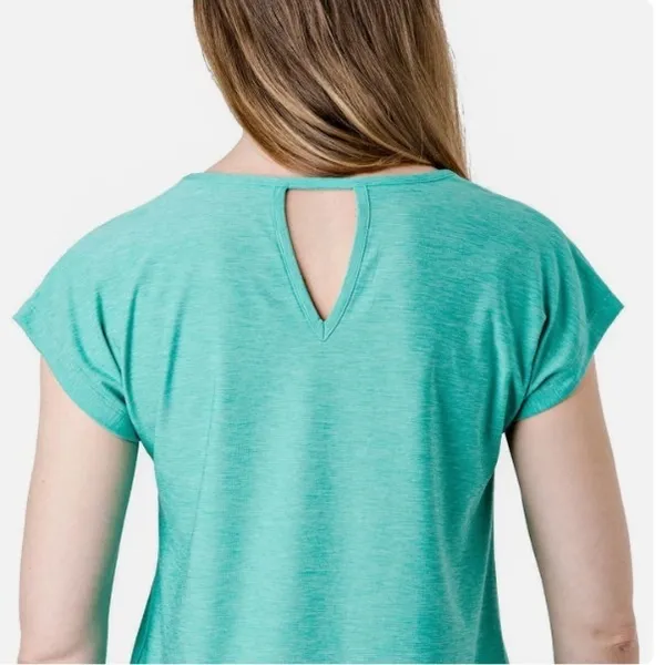 Tuff Athletics Women's Sz XL Active T-Shirt Spectra Green Heathered Short Sleeve - Image 2