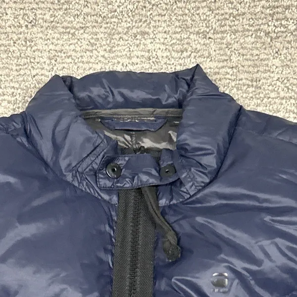 G-Star RAW Jacket Womens Medium Alaska Down Puffer Full Zip Quilted Navy Coat - Image 2