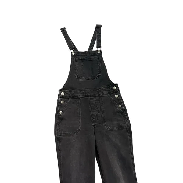 Old Navy O.G. Straight Black Y2K Jean Overalls Size 0 Women's Utility Denim - Image 2