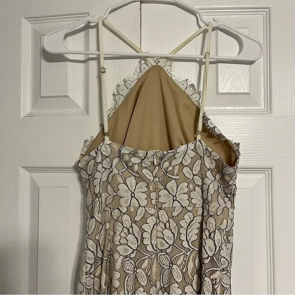 Delicate Darling Beige and Ivory Lace Bodycon Dress - Image 7