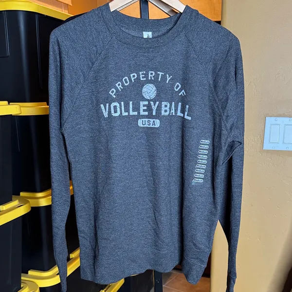 NWT Independent Trading Company Gray Volleyball USA Sweatshirt Size Medium - Image 2