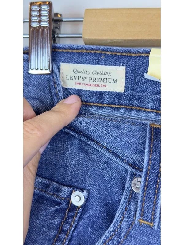 Levi’s Premium Baggy Dad Lightweight Linen Denim Jeans Heavy Check 25x30 NWT - Image 7