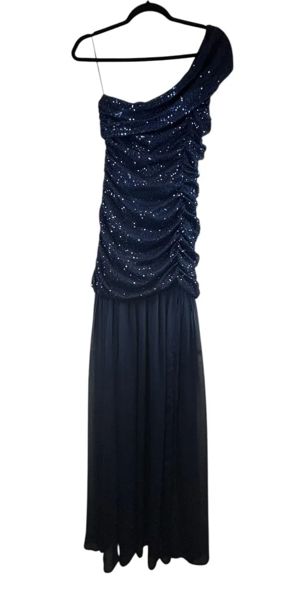 NWT - Hello Molly Navy Blue Sequined Gown - Size M - Image 2