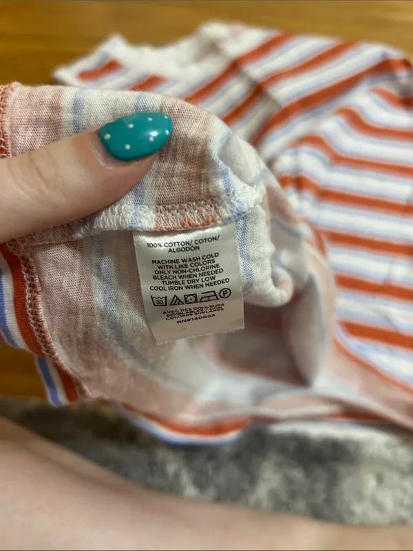 LOFT Orange & White Striped Tank Top - Image 4