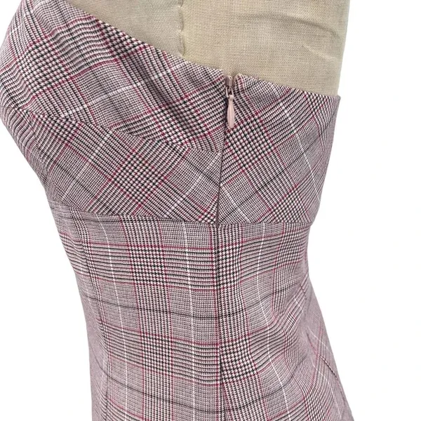 Intermix Roslyn Plaid Mini Dress‎ Pink Purple Size 4 - Image 8