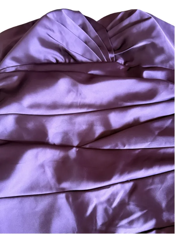 David's Bridal Strapless Dress Size 14 Purple - Image 3