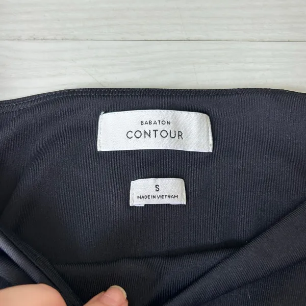 Babaton Aritzia Contour Longsleeve Black Bodysuit Square Neck Classy Size Small - Image 5