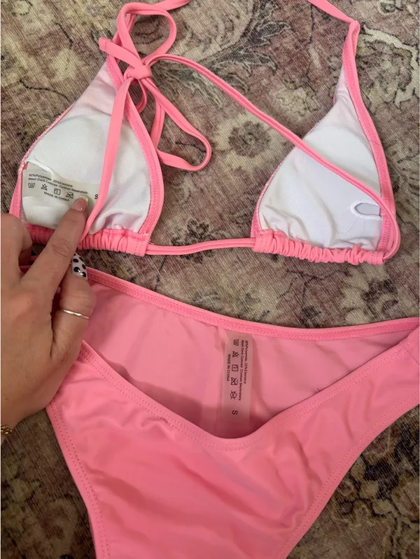 SHEIN Hot Pink Bathing Suit Set - Image 2