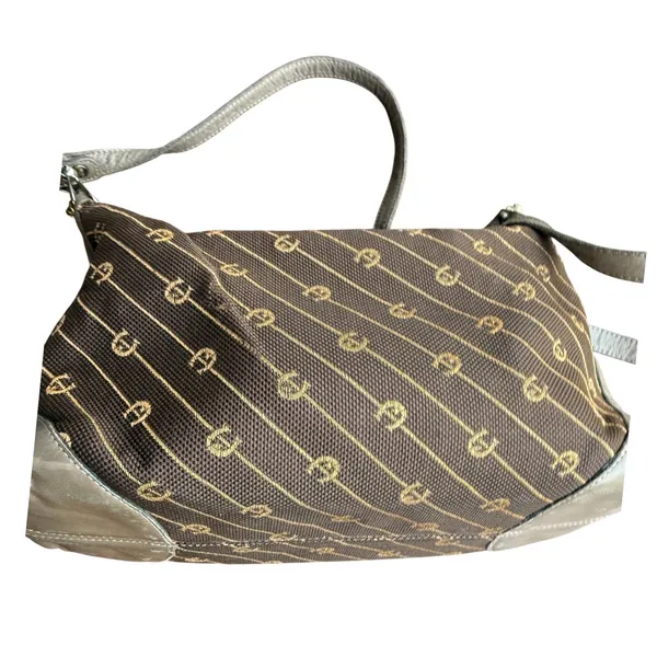 Etienne Aigner Vintage Monogram Logo Shoulder Bag Brown‎ Canvas Leather Trim - Image 9