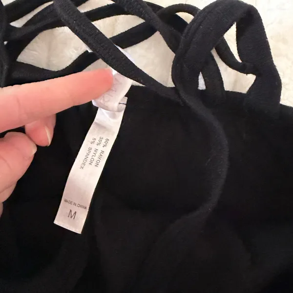 Kimberly C Black Strappy Ribbed Crop Tank Top - Women - Image 4