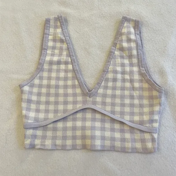 ZARA Gingham Crop Top - Image 2