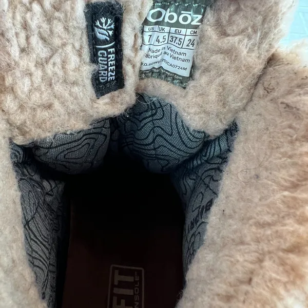 Oboz Bridger 7" Boots Womens 7 Brown Sherpa Mid Insulated Hiking Bdry Waterproof - Image 14