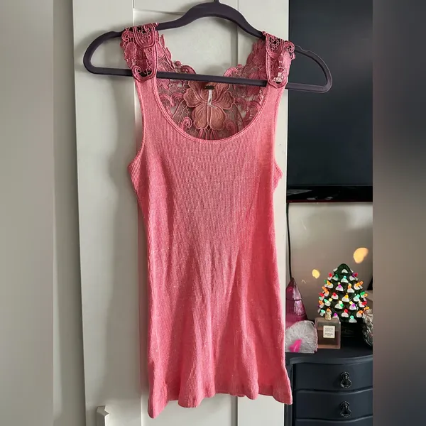 Free People Floral Lace Tank - Image 5