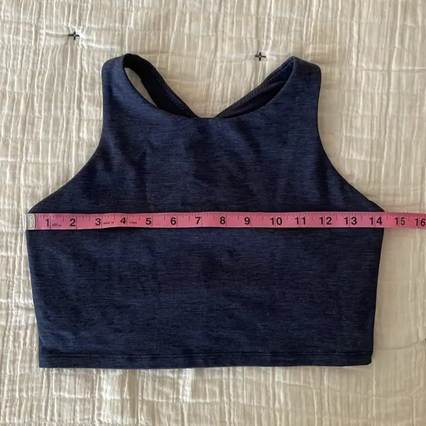 OFFLINE By Aerie The Hugger High Neck Longline Sports Bra in Night Sea Size M - Image 9