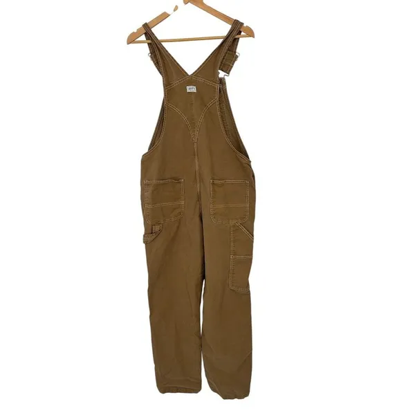 Liberty Overalls Womens L Brown Duck Canvas Carpenter Workwear Utility Gorpcore - Image 5