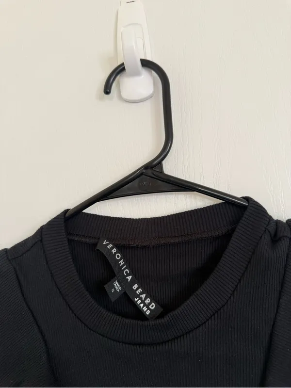 Veronica Beard Bea Black Ruffle Blouse - Image 4