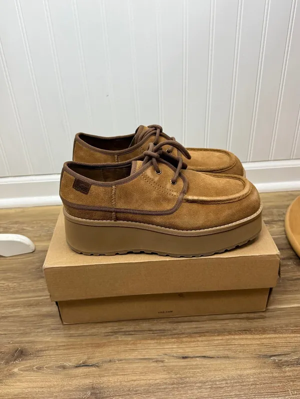 UGG Women's Cityfunc Chestnut Lace-Up Platform Shoes - Size - 9.5 - Image 9
