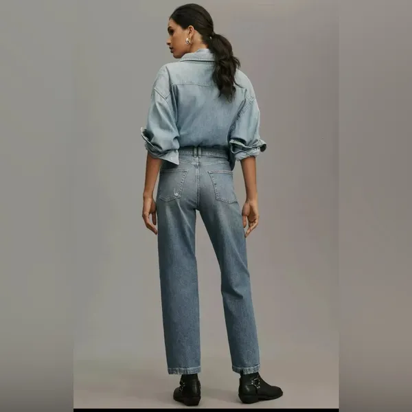 PILCRO reworked high rise tapered jeans size‎ 29 in blue barrel balloon - Image 3