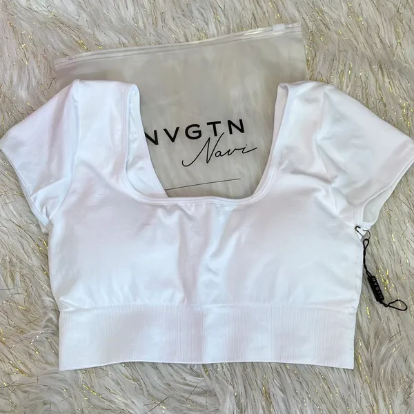 NVGTN Small White Serene Sports Bra - Image 3