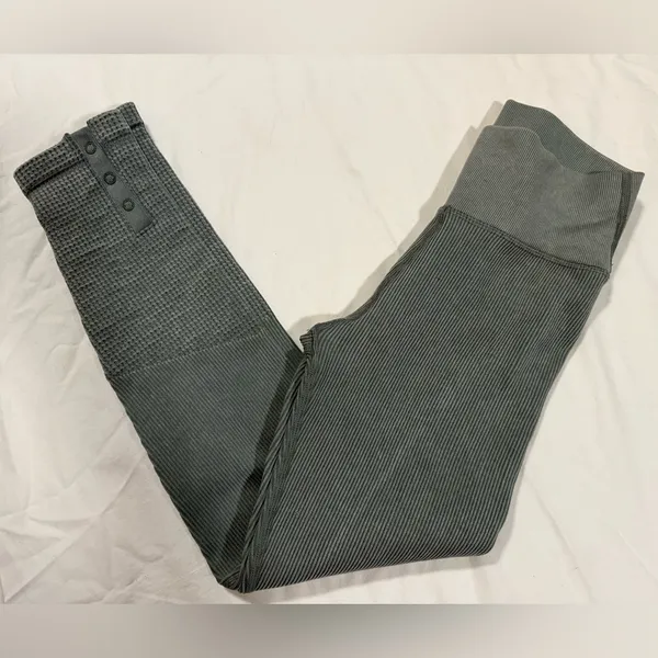 Offline Aerie Main Squeeze Seamless High Waisted Waffle Leggings Royal Palm S - Image 10