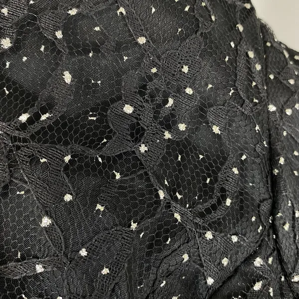 Vintage Nuance Black Shimmering Witchy Goth Dress Small - Image 8