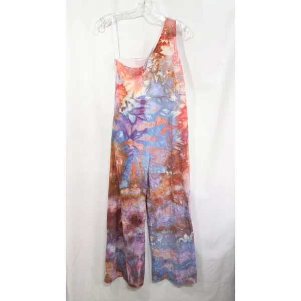 Princess Polly Size 0 Jumpsuit Handmade Tie‎ Dye One Shoulder Wide Leg 988 - Image 3
